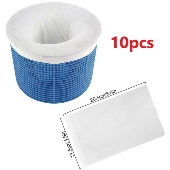 Qaailabf Pool Skimmer Filter Socks | Fine Mesh Nylon Screen Pool Basket Skimmer Net | Reusable Elastic Fits All Basket Sizes | Catches Leaves, Hair, Debris | 80 Pack | Above Ground & Inground Pool