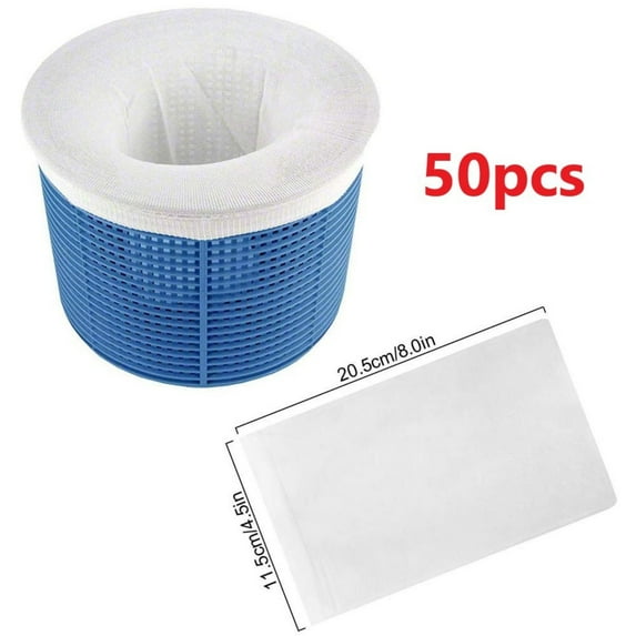 Qaailabf Pool Skimmer Filter Socks | Fine Mesh Nylon Screen Pool Basket Skimmer Net | Reusable Elastic Fits All Basket Sizes | Catches Leaves, Hair, Debris | 80 Pack | Above Ground & Inground Pool