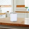 thumbnail image 1 of Qaailabf Push-Button Airtight Food Storage Container | Plastic Grain Dispenser Jar | Transparent 3.3L Canister | Space-Saving Stackable Design | White | 27.7x16.3x11.3cm, 1 of 8