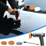 Qaailabf Rechargeable Wireless Car Polisher Buffer with 2000mAh Batteries, 20000RPM Motor, 3 Polishing Discs, Ergonomic Handle for Waxing, Sanding, and Buffing Cars, Boats, and Furniture