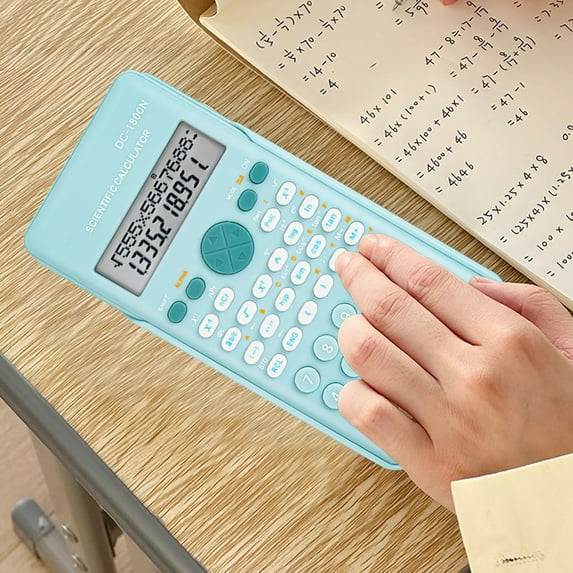 Qaailabf Scientific Calculator 240 Functions | Advanced Math Scientific Calculator 2 Line Display | Dual Power | for Students School Exams Office | 10+2 Digits | Assorted Colors | 16.5x8x1.5cm