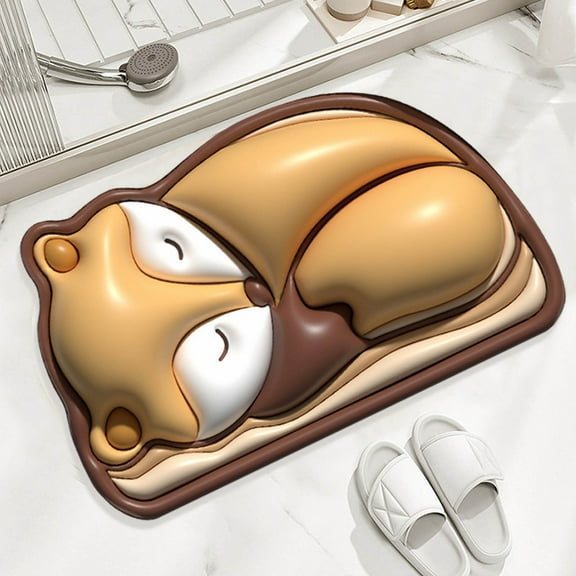 Super Absorbent Bath Mat | Non-Slip Bathroom Entrance Rug | Quick Dry PVC+Velvet | Water & Oil Absorbing Floor Mat | Easy Clean | 30x40cm Rectangle | Household Doormat