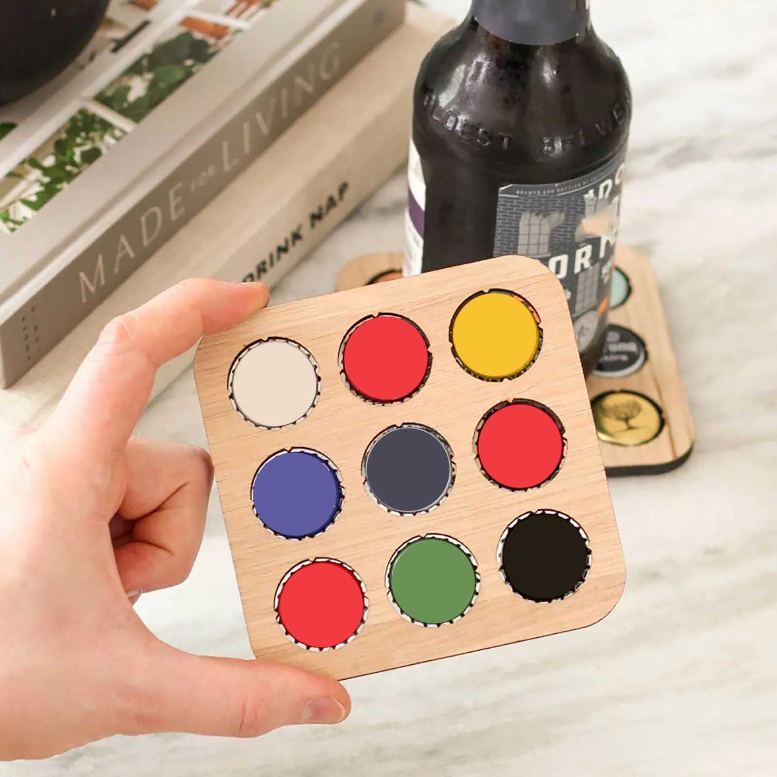 Qaailabf Wooden Beer Cap Collector Shadow Box - Wall Mount Display Case ...