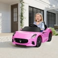 thumbnail image 1 of Qaba 12V Kids Electric Car, Maserati Gran Turismo Licensed Electric Car for Kids w/ Remote Control, Soft Start, LED Lights, Music, Horn, Pink, 1 of 9