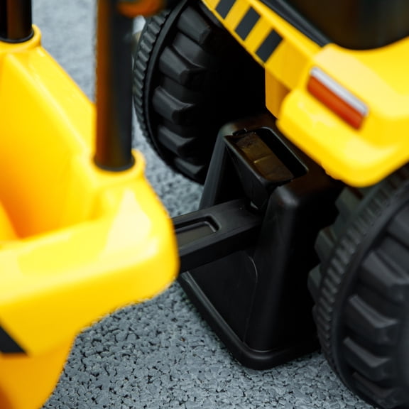 Qaba 2 in 1 Caterpillar Ride Tractor - Yellow 18-36 Months