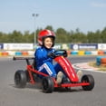 thumbnail image 1 of Qaba 24V 8.1 MPH Electric Go Kart for Kids, 7AH Battery Powered Drift Kart with Dual Motors, Soft Start, Safety Belt for Kids 8-12 Years, Red, 1 of 9