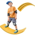 thumbnail image 1 of Qaba 32" Balance Board Kids, Wobble Board for Kids Toddlers, Curvy Rocker Board, Ended Preschool Learning Montessori Waldorf Toy, Ages for 3-6 Years Old, 1 of 9