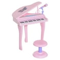 thumbnail image 1 of Qaba 37 Key Kids Toy Baby Grand Digital Piano with Microphone and Stool - Pink, 1 of 7