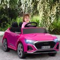 Qaba Audi Q8 etron Sportback Licensed 12V Kids Ride on Car, Pink
