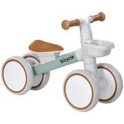 Green Balance Bike for Toddlers 1-3 Years - Adjustable Seat No-Pedal Bike with Silent Wheels, Aluminum Training Bike for Boys & Girls