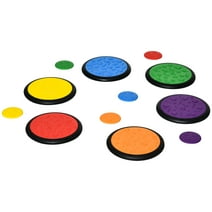 Qaba Blindfolded and Barefoot Tactile Discs, Sensory Discs for Kids, Little Kids Game, Sensory Toy Matching Game, Early Learning Toy Elementary & Preschool Game for 3-8 Year Old Kids, Multi-Color