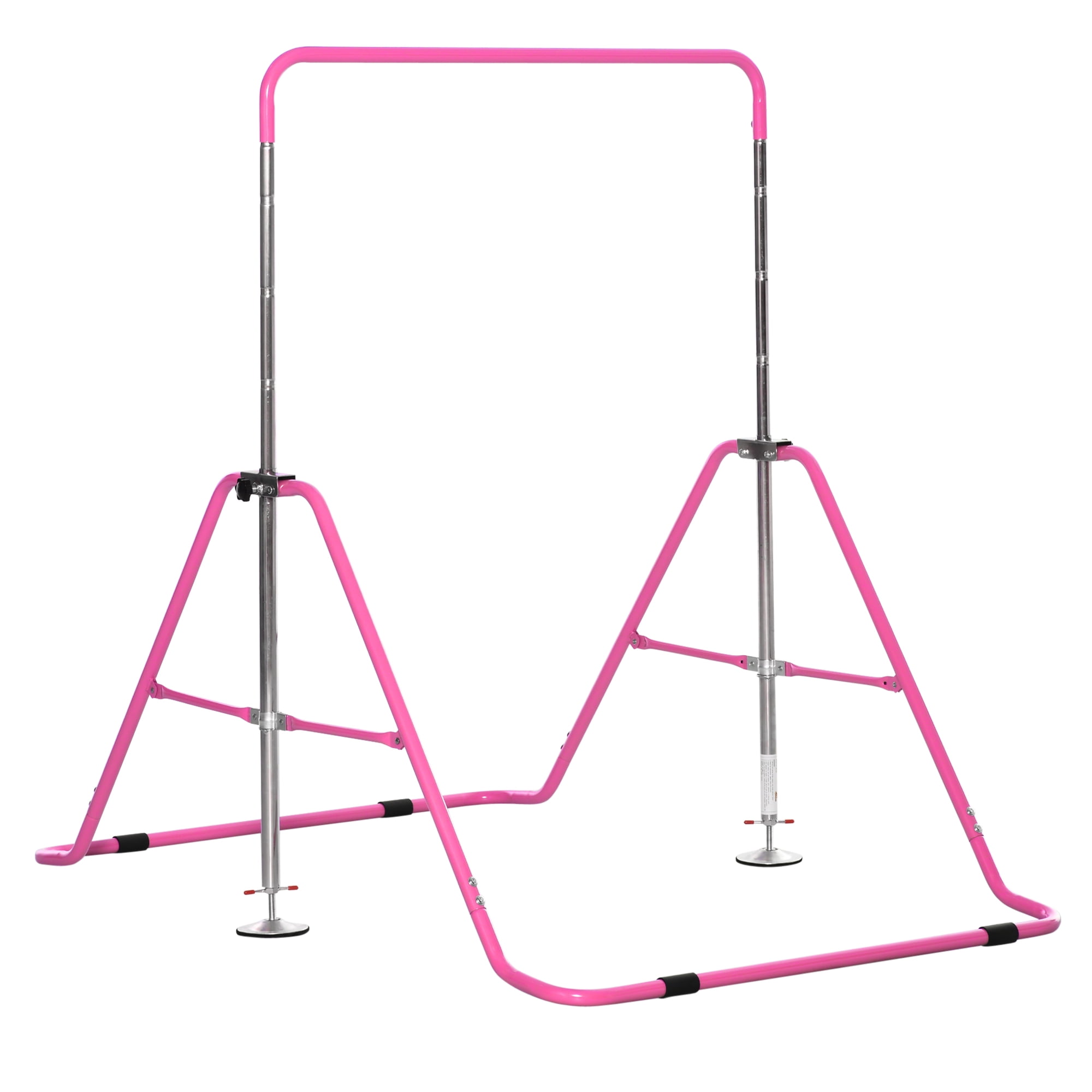 Qaba Folding Gymnastics Bar for Kids with Shock Absorption, Adjustable
