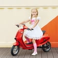 thumbnail image 1 of Qaba Kids Motorcycle, 24V Electric Motorcycle with Rear Suspension, LED Lights, Ride On Toy with 3-Speed Control for 8-12 Years Boys and Girls, Red, 1 of 9