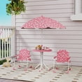 thumbnail image 1 of Qaba Kids Picnic Table with 2 Folding Chairs and Umbrella, Unicorn Theme Portable Children Outdoor Furniture for Backyard, Garden, Patio, Pink, 1 of 9