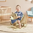 thumbnail image 1 of Qaba Kids Ride-On Rocking Horse Toy Bear Style Rocker with Fun Music & Soft Plush Fabric for Children 18-36 Months, 1 of 10