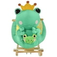 thumbnail image 1 of Qaba Kids Ride-On Rocking Horse Toy Frog Style Rocker with Fun Music,Seat Belt & Soft Plush Fabric Hand Puppet for Children 18-36 Months,Green Plush Toys Kids Bikes Riding Toys, 1 of 9
