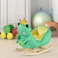 thumbnail image 1 of Qaba Kids Ride-On Rocking Horse Toy Frog Style Rocker with Fun Music, Seat Belt & Soft Plush Fabric Hand Puppet for Children 18-36 Months, Green, 1 of 9