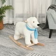 thumbnail image 1 of Qaba Kids Ride On Rocking Horse with Soft Polar Bear Body, Fun Roaring Sound, & Safety Handlebars/Footrests, 1 of 9