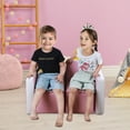 thumbnail image 1 of Qaba Kids Sofa Set 2-in-1 Multi-Functional Toddler Table Chair Set 2 Seat Couch Storage Box Soft Sturdy Pink, 1 of 9