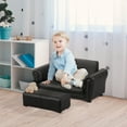 thumbnail image 1 of Qaba Kids Sofa Set with Footstool for Toddlers and Babies, Black, 1 of 9