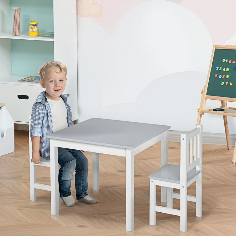 Gray childrens table and chairs online