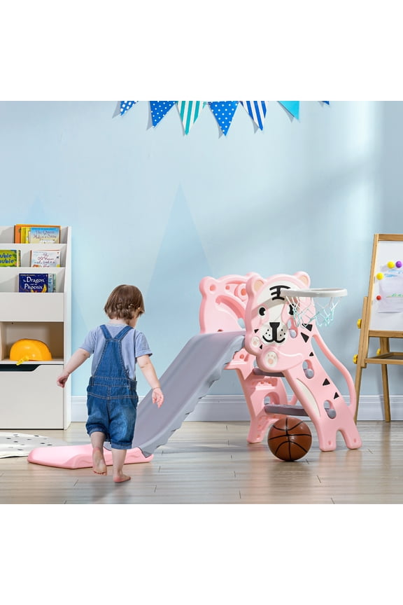 Plastic Indoors Toddler Slide, 52.25'' x 23.50'' x 27.50''