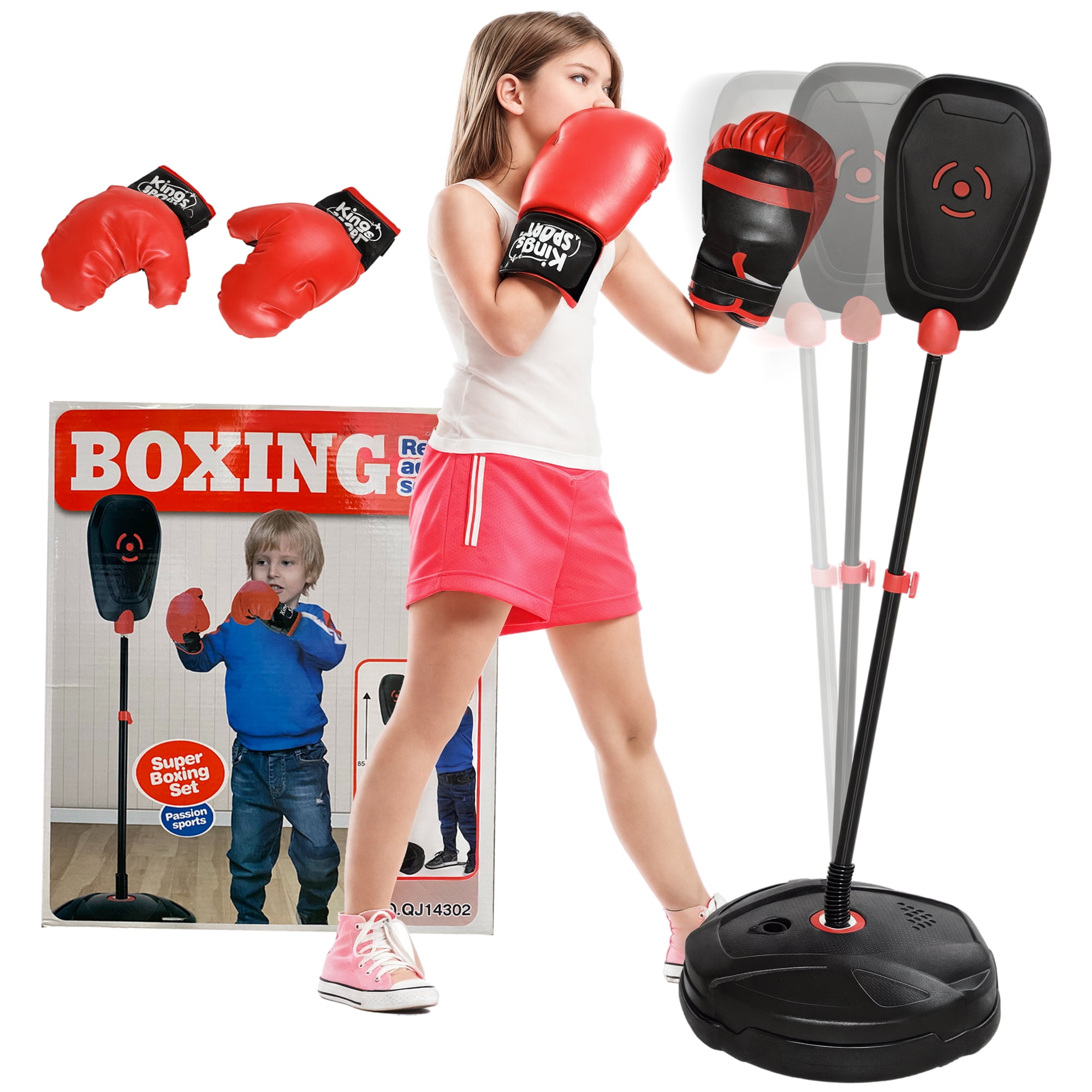Qaba Punching Bag for Kids,Punching Bag with Stand,Boxing Gloves for 5 ...