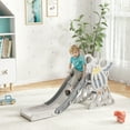 thumbnail image 1 of Qaba Toddler Slide Indoor for Kids 1.5-3 Years, Climber Slide Playset, Gray, 1 of 9