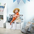 thumbnail image 1 of Qaba Toddler Toy Box Storage & Kids Storage Bench Seat for Toddler Playroom Furniture, Kids Bedroom Furniture, Toy Organizer Storage Bin, Gray, 1 of 9