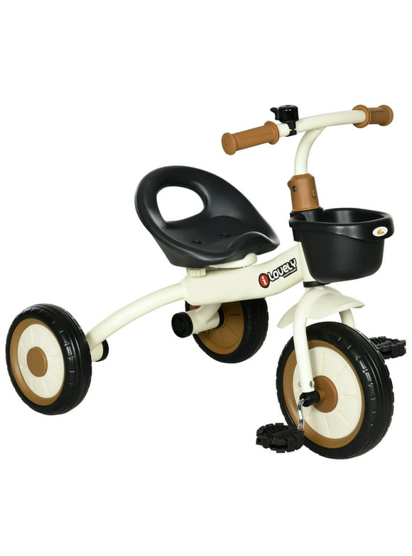 Qaba Tricycle for Kids Age 2-5, Toddler Bike for Children, White