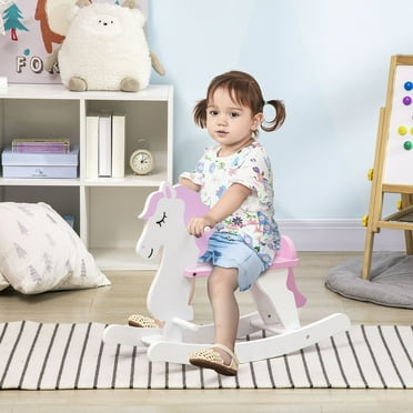Qaba Unicorn Style Rocking Horse Toddler Baby Ride-on Toys