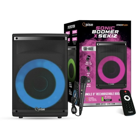 Qaise Portable Bluetooth Speaker SB-801, Built-in 8” Subwoofer, 3500 Watts