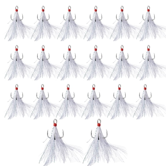 Qalabka 20-Piece Treble Hook Kit, Sharp Bends, Ideal for Fishing Lures and Baits