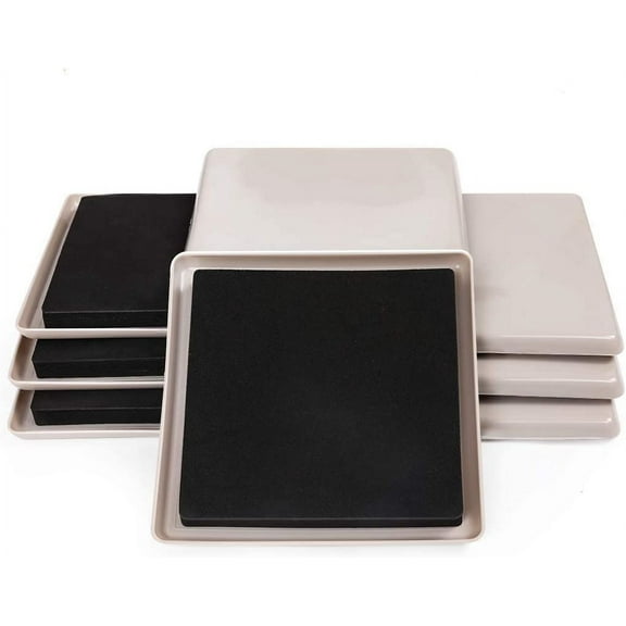 Qalabka 8 PCS Furniture Sliders, 3.5" Heavy-Duty Gliders, Reusable for Carpet, Safe & Easy Furniture Movement,