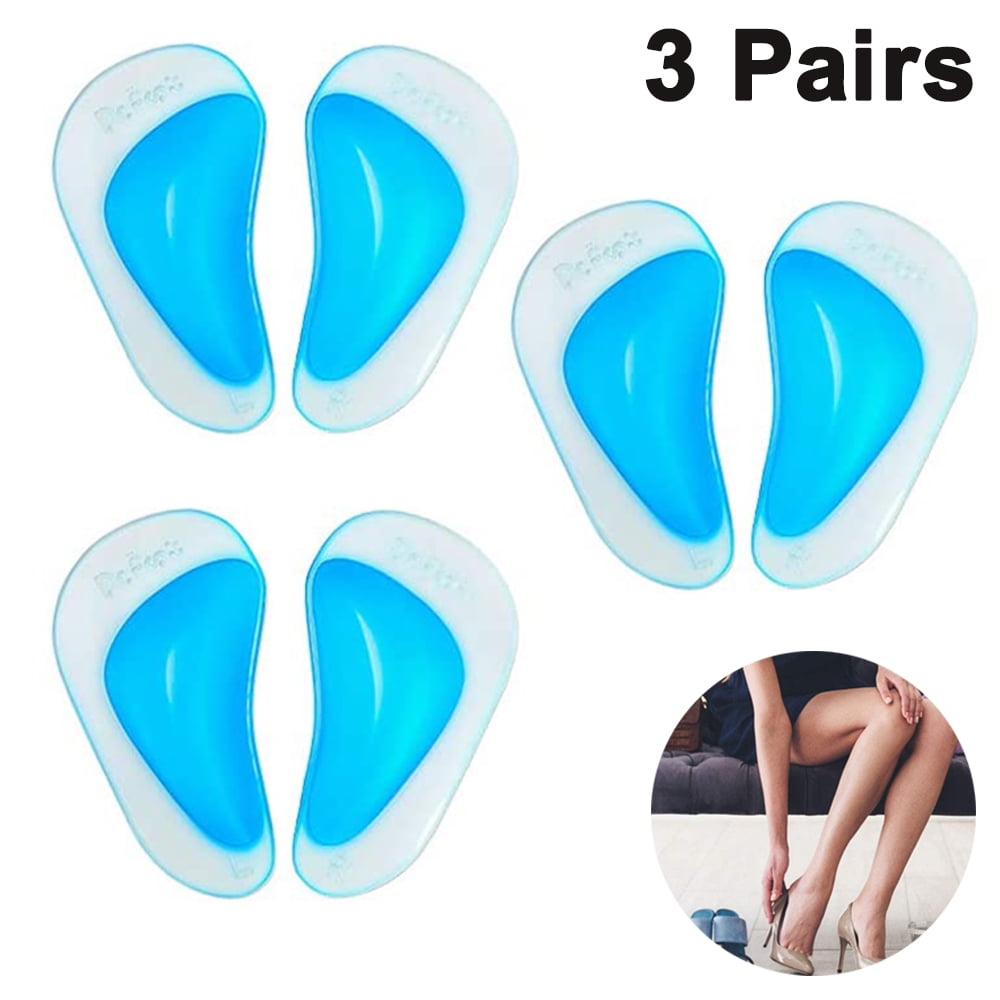 Qalabka Thick Gel Plantar Fasciitis Insoles, 3 Pairs, Self-Adhesive ...
