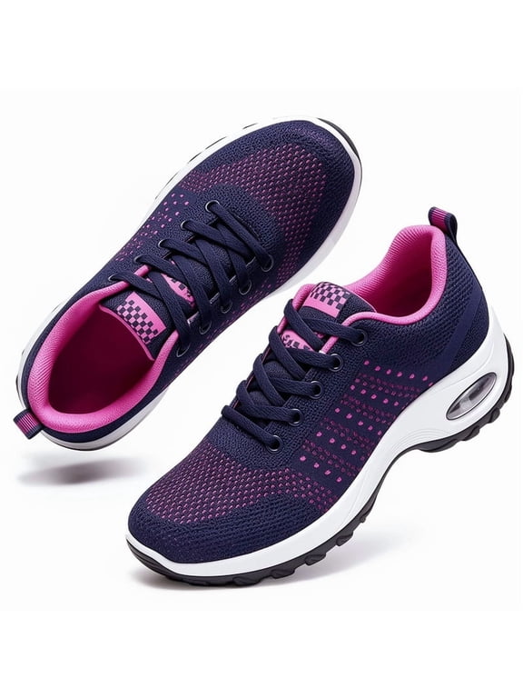 Comfort Sneakers for Women Arch Support Breathable Mesh Sneakers with Slip-Resistant Sole for Casual Walking Shoes
