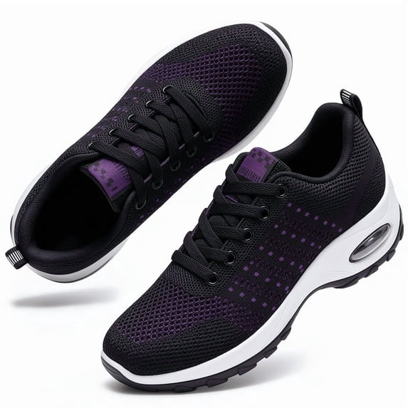 Qaltryn Comfort Sneakers for Women Arch Support Breathable Mesh Sneakers with Slip-Resistant Sole for Casual Walking Shoes