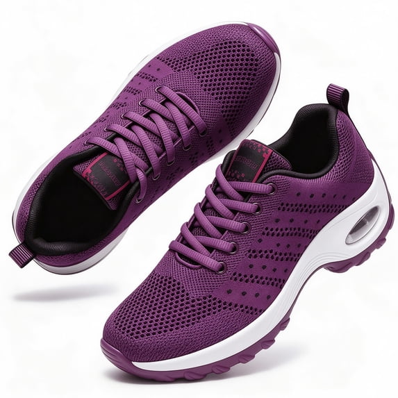 Qaltryn Comfort Sneakers for Women Arch Support Breathable Mesh Sneakers with Slip-Resistant Sole for Casual Walking Shoes