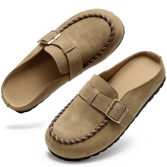 Qaltryn Cork Sole Mules for Women Memory Foam Clogs Women's Mules & Clogs Non-Slip Slip-On House Shoes Indoor Outdoor Comfort Slides