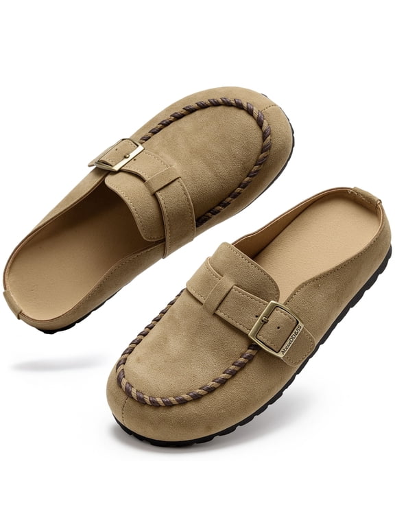 Cork Sole Mules for Women Memory Foam Clogs Women's Mules & Clogs Non-Slip Slip-On House Shoes Indoor Outdoor Comfort Slides