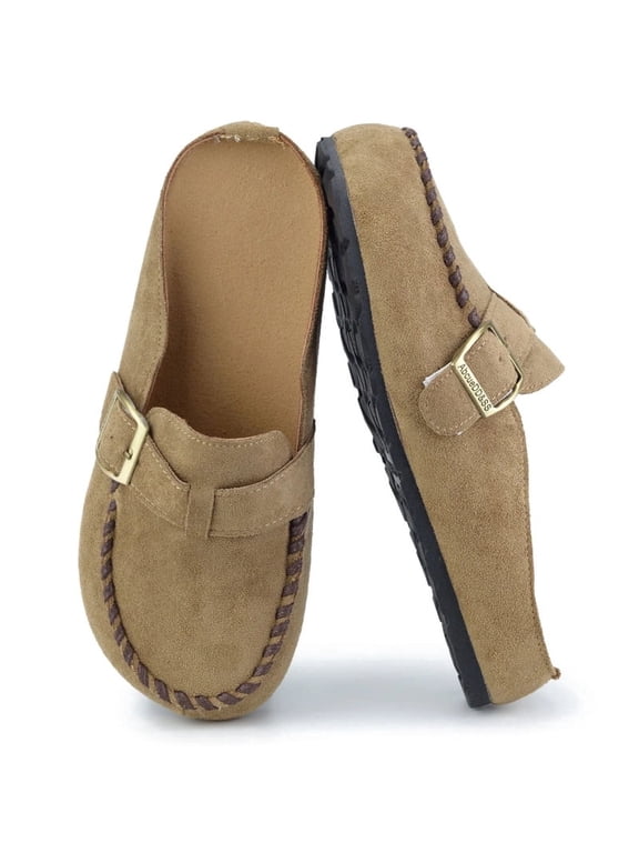 Cork Sole Mules for Women Memory Foam Clogs Women's Mules & Clogs Non-Slip Slip-On House Shoes Indoor Outdoor Comfort Slides