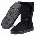 thumbnail image 1 of Qaltryn Mid Calf Toggle Snow Boots for Women Faux Fur Trim Lined Non Slip Warm Winter Casual Boots for Outdoor，Daily Wear, 1 of 9