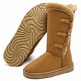 thumbnail image 1 of Qaltryn Mid Calf Toggle Snow Boots for Women Faux Fur Trim Lined Non Slip Warm Winter Casual Boots for Outdoor，Daily Wear, 1 of 9
