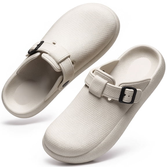Qaltryn Slip on Waterproof Garden Slide for Women Men Easy Clean Unisex Lightweight Casual Slide Cushioned Sole EVA Comfort Garden Shoes Non Slip