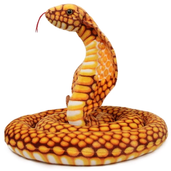 Qamra the King Cobra | 102 Inch Long Big Snake Stuffed Animal Python Plush | By TigerHart Toys