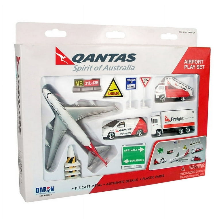 Qantas toy plane set sale