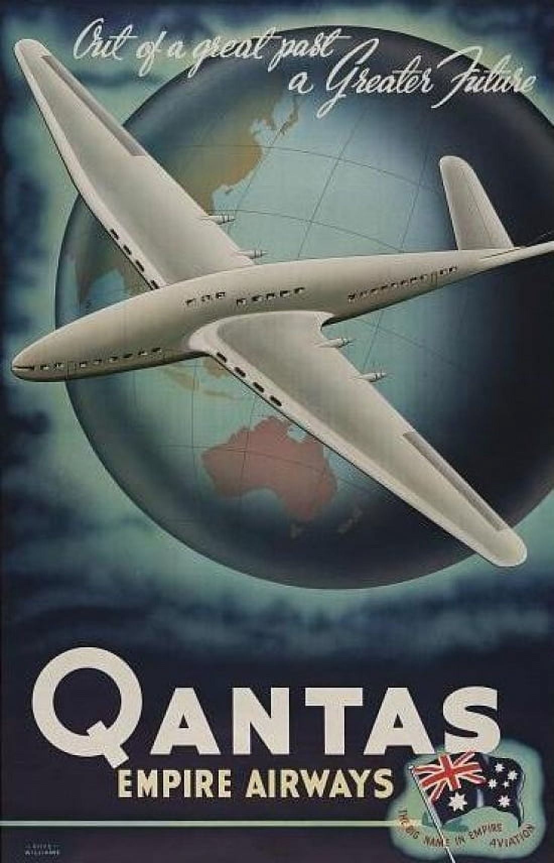 Qantas Empire Airways The Big Name In Empire Aviation Canvas Art - (18 x 24)