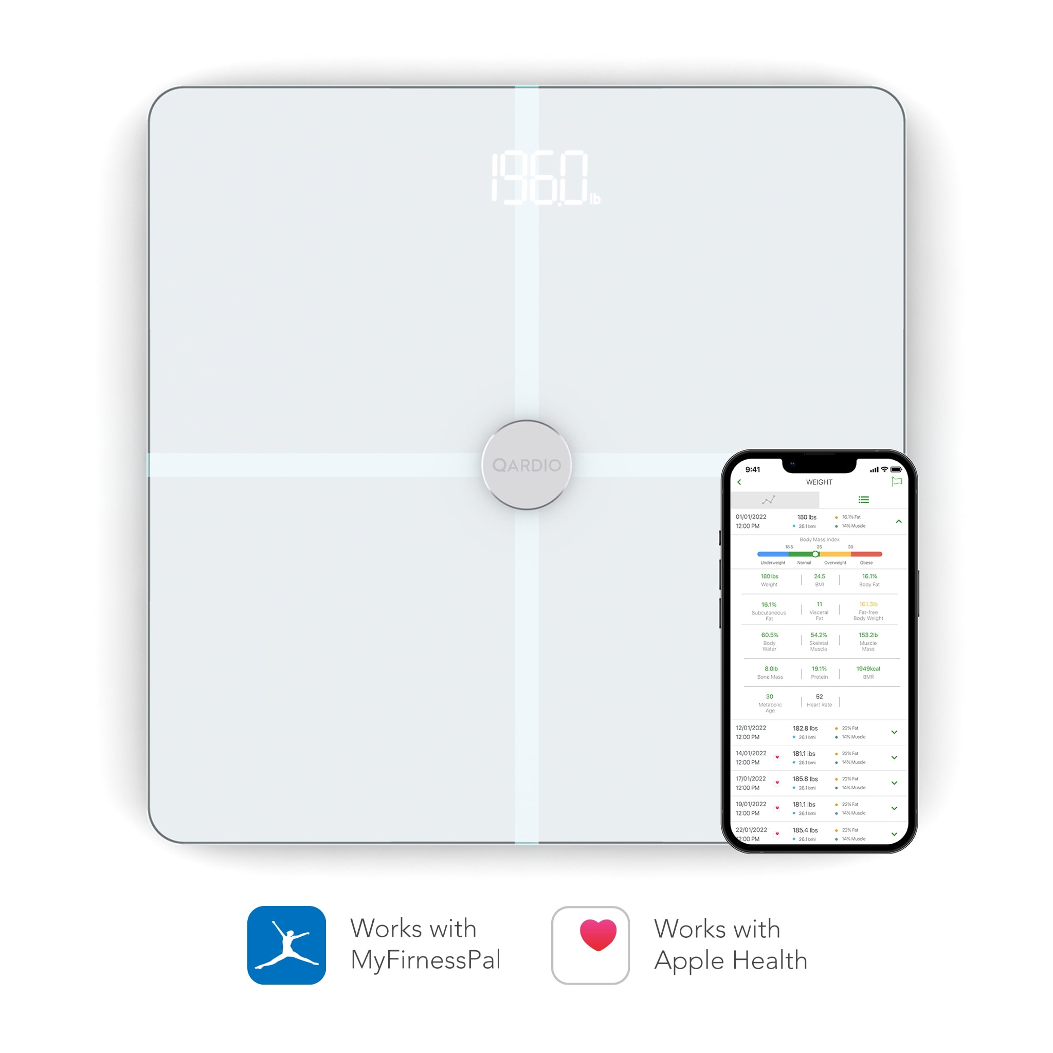 Intelligent Features And Elegant Design Meet For QardioBase Smart Scale And  Body Analyzer: The Scale That Knows You Inside Out