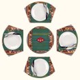 thumbnail image 1 of Qashqa’i Fars Southwest Persian Kilim Print Round Table Placemats Set Of 5 Wedge Table Mats Washable Heat Resistant Place Mat For Dining Table Kitchen Farmhouse Restaurant, 1 of 6