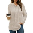 thumbnail image 1 of Qaspx Hoodies for Women Lightweight Hooded Sweatshirts Long Sleeve Shirts Fall Knit Tops, 1 of 5